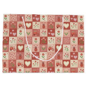 Hand Getekende Zoete Patchwork - Grote Cadeautas (Achterkant)