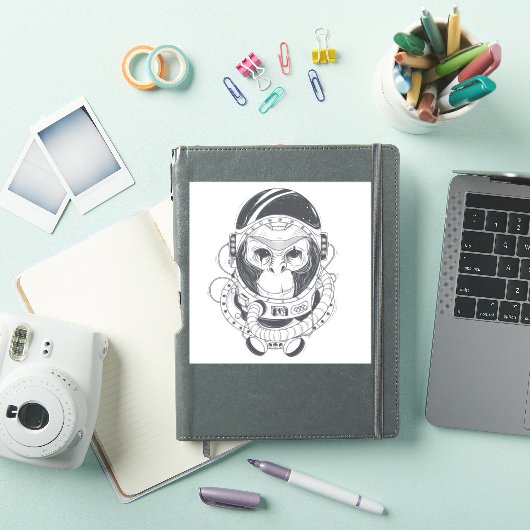 Hand getrokken aap sticker (iPad Cover)