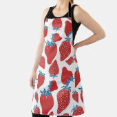 Hand getrokken aardbei  patroon schort (Insitu)