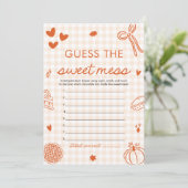 Hand getrokken Baby shower Guess het Sweet Mess sp Kaart (Staand voorkant)