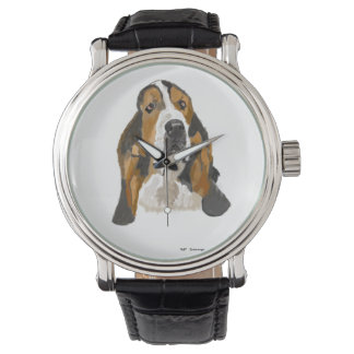 Hand getrokken basset horloge