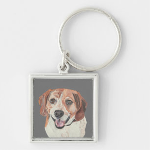  Hand getrokken Beagle Sleutelhanger