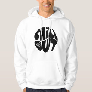 Hand getrokken belettering zin in de vorm van een  hoodie