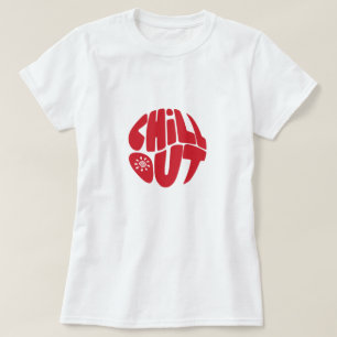 Hand getrokken belettering zin in de vorm van een  t-shirt
