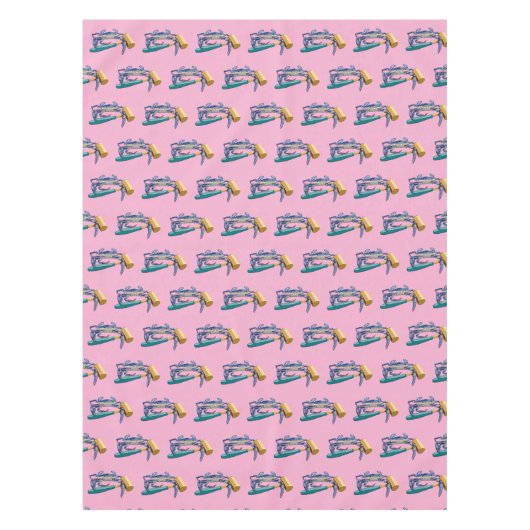 Hand getrokken blauwe krab met hamer Mallet Crab B Tafelkleed (Voorkant)