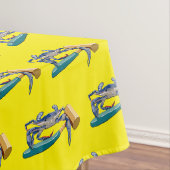 Hand getrokken blauwe krab met hamer Mallet Crab B Tafelkleed (Voorbeeld)