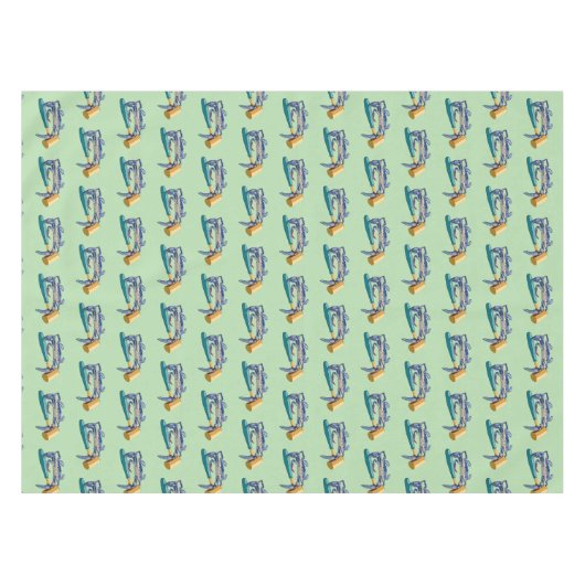 Hand getrokken blauwe krab met hamer Mallet Crab B Tafelkleed (Voorkant (Horizontaal))