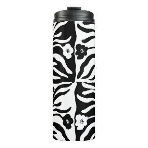 Hand getrokken bloemen: Abstract Thermosbeker