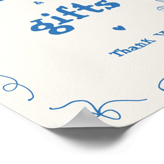 Hand getrokken bloemen grillige Kaarten en geschen Poster (Hoek)