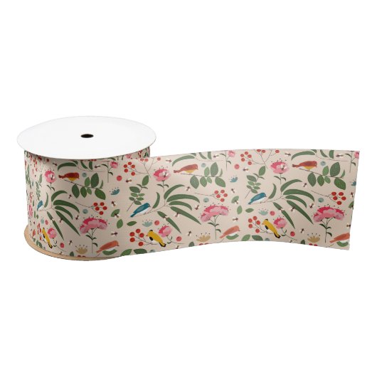 Hand getrokken Bloemen Vogels Bijen Botanische Pat Lint (Spoel)