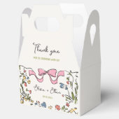 Hand getrokken bloemenboog bruiloft bedankdoosjes (Geopend)