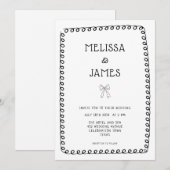 Hand getrokken boog Doodle grillige bruiloft Kaart (Voorkant / Achterkant)