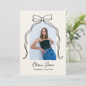 Hand getrokken boog foto Afstuderen Kaart (Staand voorkant)