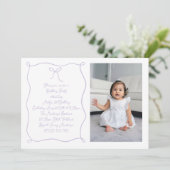 Hand getrokken boog foto Blush Lila verjaardagsfee Kaart (Staand voorkant)