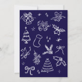 Hand getrokken boog foto kerst Kaart (Achterkant)