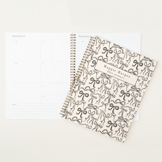 Hand getrokken boog gepersonaliseerd planner (Display)