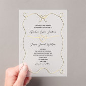 Hand getrokken boog transparante bruiloft acryl uitnodigingen (Insitu (Draagbaar))