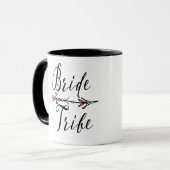 Hand getrokken "Bruid Tribe" met Pijl met Roze | Mok (Voorkant links)