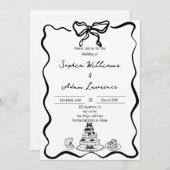 Hand getrokken bruiloft kaart (Voorkant / Achterkant)