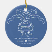 Hand getrokken bruiloft keramisch ornament (Voorkant)