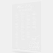 Hand getrokken Champagne Toren Bruiloft zitgrafiek Acryl Bord (Hoek)