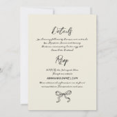 Hand getrokken Champagne Tower Franse stijl bruilo Kaart (Achterkant)