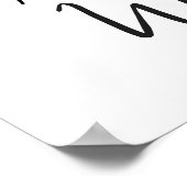 Hand getrokken champagnetoren welkom trouwteken poster (Hoek)