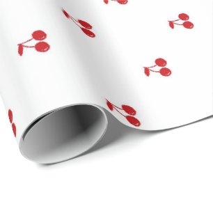 Hand getrokken Cherry op Top Cadeaupapier