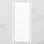 Hand getrokken Cherub Handgeschreven bruiloft menu (Achterkant)