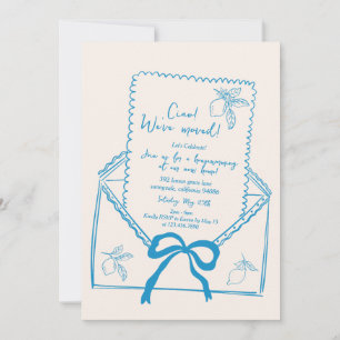 Hand getrokken citroen housewarming party uitnodig kaart