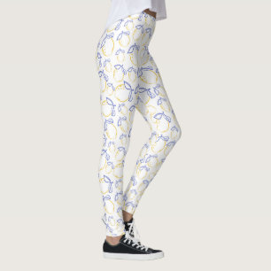 Hand getrokken citroenpatroon Leggings