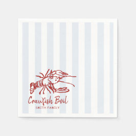 Hand getrokken Crawfish Boil party Servet