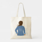 Hand getrokken denim jas bruin haar Future Mrs. Tote Bag (Achterkant)