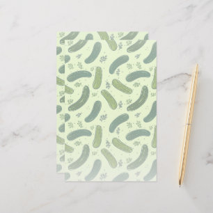 Hand getrokken dille augurk patroon briefpapier