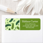 Hand getrokken dille augurk patroon etiket (Insitu)