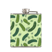 Hand getrokken dille augurk patroon heupfles (Achterkant)