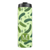 Hand getrokken dille augurk patroon thermosbeker (Voorkant)