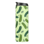 Hand getrokken dille augurk patroon thermosbeker (Geroteerd rechts)