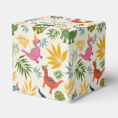 Hand getrokken dinosaurus kleurrijke wilde verjaar bedankdoosjes (Achterkant)