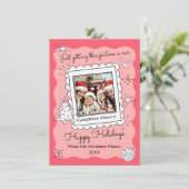 Hand getrokken doedel schets foto kerst Kaart (Staand voorkant)