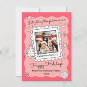 Hand getrokken doedel schets foto kerst Kaart (Voorkant)