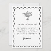 Hand getrokken Doodle Bruidsmeisje voorstel Kaart (Achterkant)