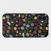 Hand getrokken Doodle Kleurrijk Bloemen naadloos p Case-Mate iPhone Case (Achterkant (horizontaal))