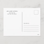 Hand getrokken Doodle Rood Groen Roze Kerstmis Feestdagenkaart (Achterkant)