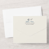 Hand getrokken Doodles Funky eigenzinnige moderne All In One Uitnodiging (Achterkant)