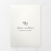 Hand getrokken Doodles Moderne bruiloft Drieluik Uitnodiging (Cover)