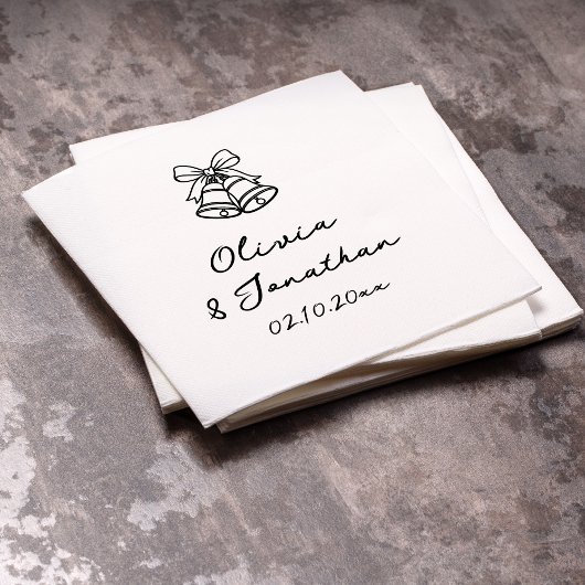 Hand getrokken eigenzinnige oude geld bruiloft servet