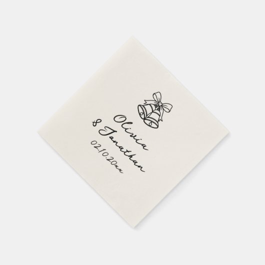 Hand getrokken eigenzinnige oude geld bruiloft servet (Hoek)