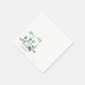 Hand getrokken Elegante Moderne Cocktail Trouwserv Servet (Hoek)