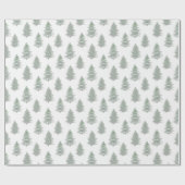 Hand getrokken Evergreen Tree Patroon Cadeaupapier (Vlak)